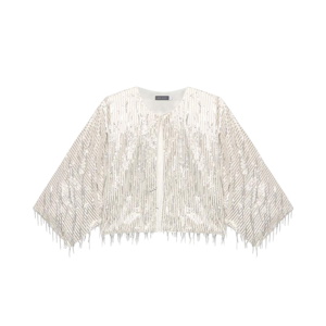 Mint Velvet Silver Embellished Sequin Jacket